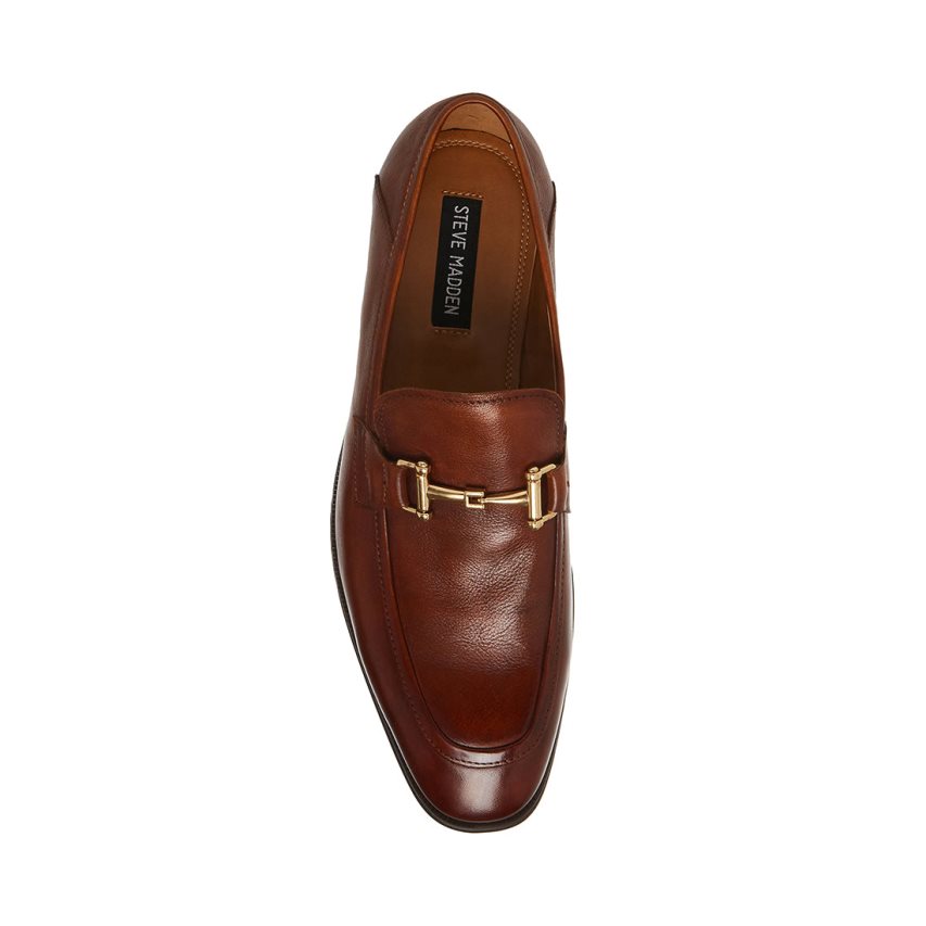 Dark Brown Steve Madden Archee Leather Men's Loafers | PH 2315N16B